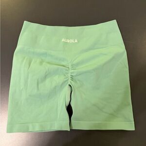 AURORA Seamless High-Waist Booty Scrunch Gym Shorts – Mint Green